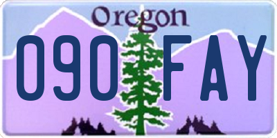 OR license plate 090FAY