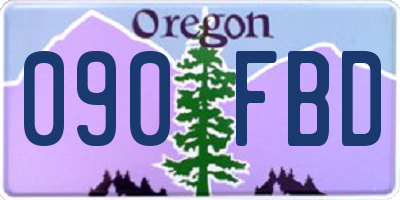 OR license plate 090FBD