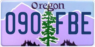 OR license plate 090FBE