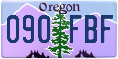 OR license plate 090FBF