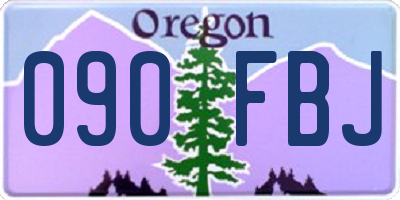 OR license plate 090FBJ