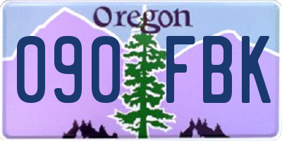 OR license plate 090FBK