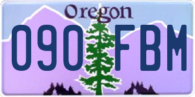 OR license plate 090FBM