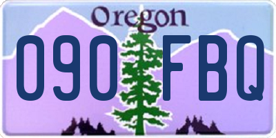 OR license plate 090FBQ