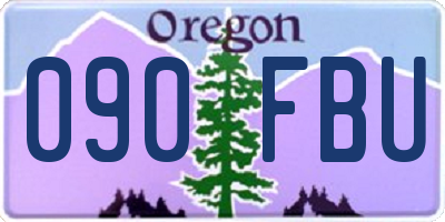 OR license plate 090FBU