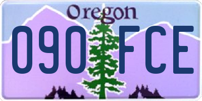 OR license plate 090FCE