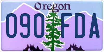 OR license plate 090FDA