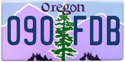 OR license plate 090FDB