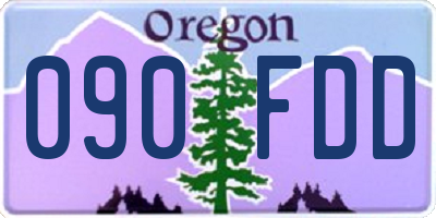 OR license plate 090FDD