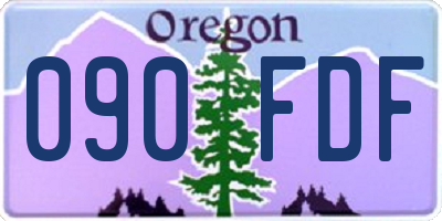 OR license plate 090FDF