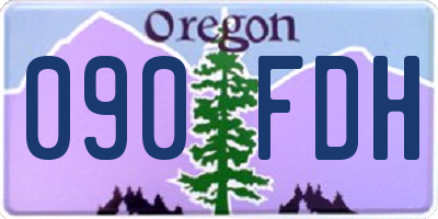 OR license plate 090FDH