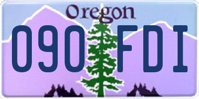 OR license plate 090FDI