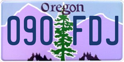 OR license plate 090FDJ