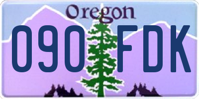 OR license plate 090FDK