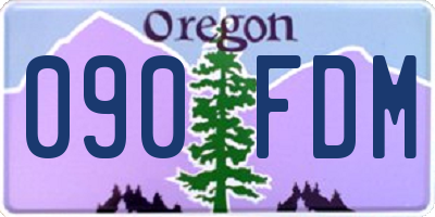OR license plate 090FDM