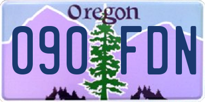 OR license plate 090FDN
