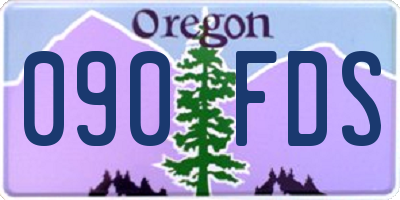 OR license plate 090FDS