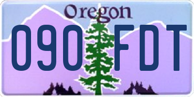 OR license plate 090FDT