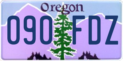 OR license plate 090FDZ