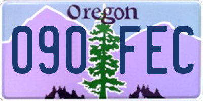 OR license plate 090FEC