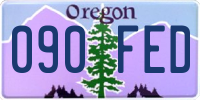 OR license plate 090FED