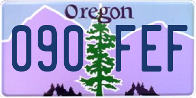 OR license plate 090FEF