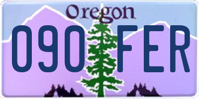 OR license plate 090FER