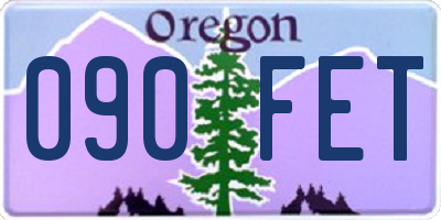 OR license plate 090FET