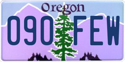 OR license plate 090FEW