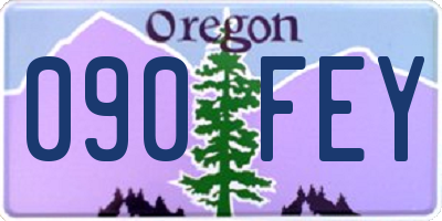OR license plate 090FEY