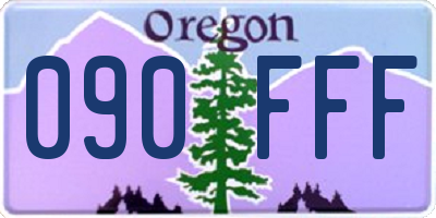 OR license plate 090FFF