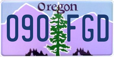 OR license plate 090FGD