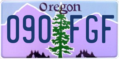 OR license plate 090FGF