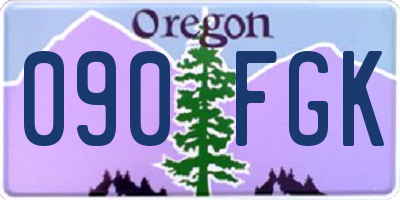 OR license plate 090FGK