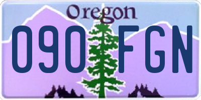 OR license plate 090FGN