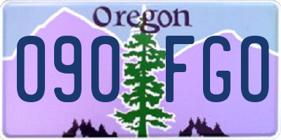 OR license plate 090FGO