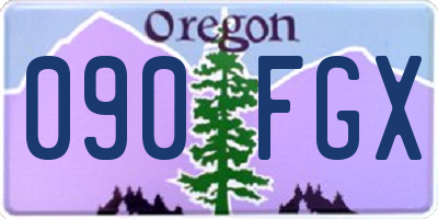 OR license plate 090FGX