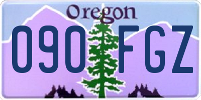 OR license plate 090FGZ
