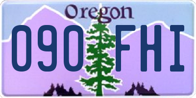 OR license plate 090FHI