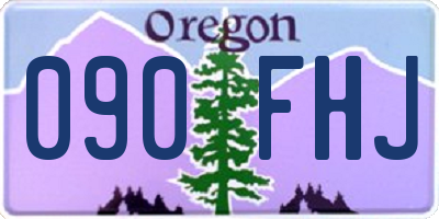 OR license plate 090FHJ