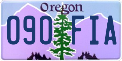 OR license plate 090FIA