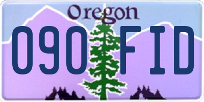 OR license plate 090FID