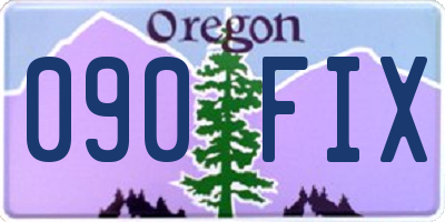 OR license plate 090FIX