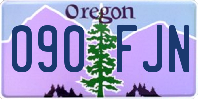 OR license plate 090FJN