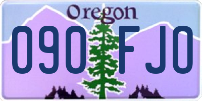 OR license plate 090FJO