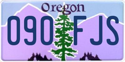 OR license plate 090FJS
