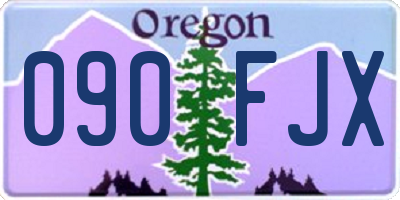 OR license plate 090FJX