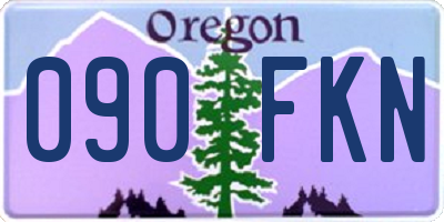 OR license plate 090FKN