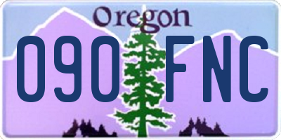 OR license plate 090FNC