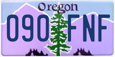 OR license plate 090FNF